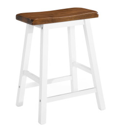 Tabourets de bar lot de 2 bois massif