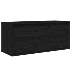 Armoire murale Noir 80x30x35 cm Bois de pin massif