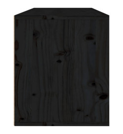 Armoire murale Noir 80x30x35 cm Bois de pin massif