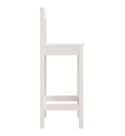 Tabourets de bar 2 pcs blanc 40x41,5x112 cm bois massif de pin