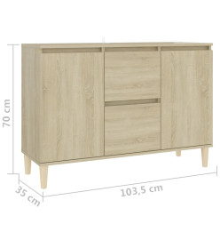 Buffet Chêne sonoma 103,5x35x70 cm Aggloméré