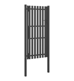 Portail de clôture de jardin Acier 1x2,5 m Anthracite