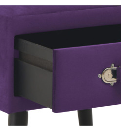 Table de chevet Violet foncé 40x35x40 cm Velours