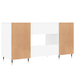 Bureau blanc 140x50x75 cm bois d'ingénierie