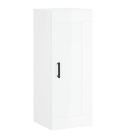 Armoire murale blanc brillant 34,5x34x90 cm bois d'ingénierie