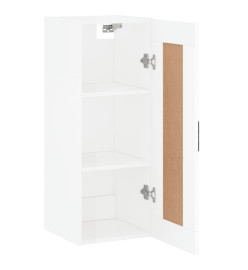 Armoire murale blanc brillant 34,5x34x90 cm bois d'ingénierie