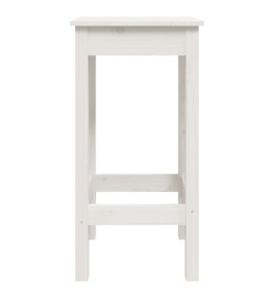 Tabourets de bar 2 pcs blanc 40x40x78 cm bois massif de pin