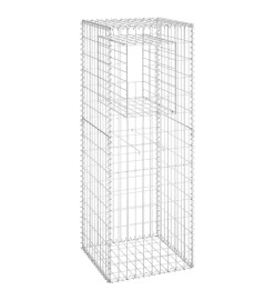 Poteaux à panier de gabion 2 pcs 50x50x140 cm Fer