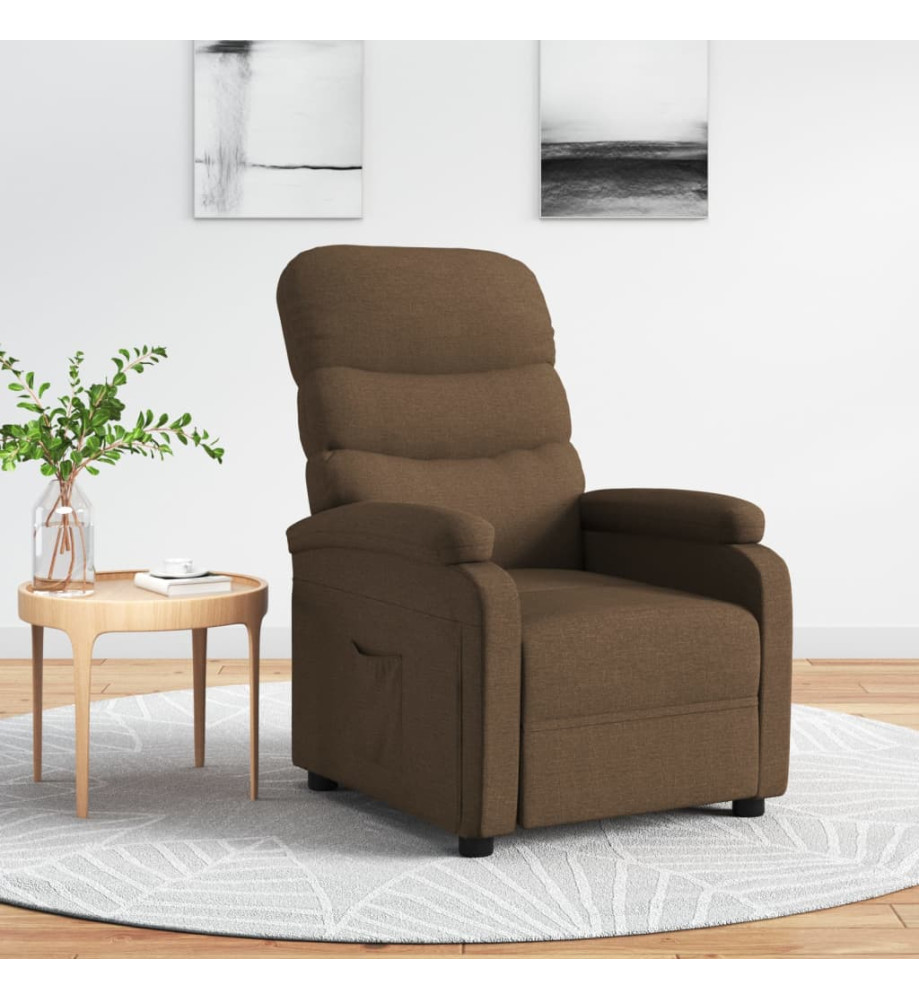 Fauteuil inclinable Marron Tissu