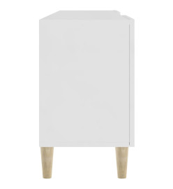 Meuble TV Blanc brillant 150x30x50 cm Bois d'ingénierie