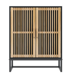 Buffet noir 60x30x75 cm bois d'ingénierie