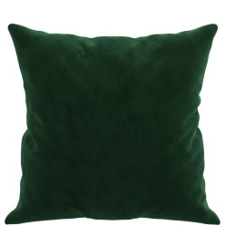 Coussins décoratifs 2 pcs Vert foncé 40x40 cm Velours