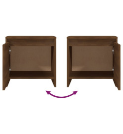 Tables de chevet 2 pcs Chêne marron 45x34x44,5 cm Aggloméré