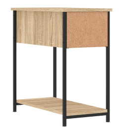 Table de chevet chêne sonoma 30x60x60 cm bois d'ingénierie