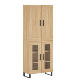 Buffet haut Chêne sonoma 69,5x34x180 cm Bois d'ingénierie