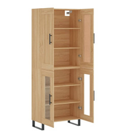 Buffet haut Chêne sonoma 69,5x34x180 cm Bois d'ingénierie