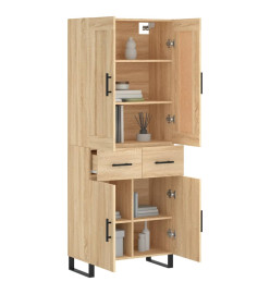 Buffet haut Chêne sonoma 69,5x34x180 cm Bois d'ingénierie