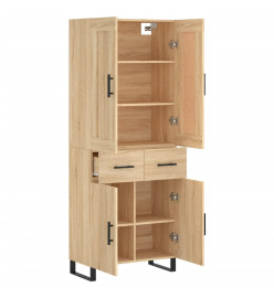 Buffet haut Chêne sonoma 69,5x34x180 cm Bois d'ingénierie