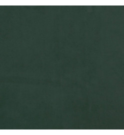 Sommier à ressorts de lit Vert foncé 90x200 cm Velours