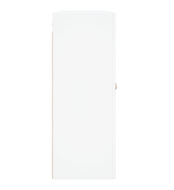 Armoires murales 2 pcs blanc bois d'ingénierie