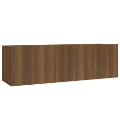 Ensemble de meubles TV 2 pcs Chêne marron Bois d'ingénierie