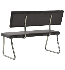 Banc 110 cm Gris foncé Velours