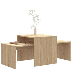 Ensemble de tables basses Chêne sonoma 100x48x40 cm Aggloméré