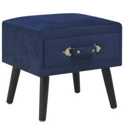 Tables de chevet 2 pcs Bleu 40x35x40 cm Velours