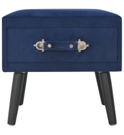 Tables de chevet 2 pcs Bleu 40x35x40 cm Velours