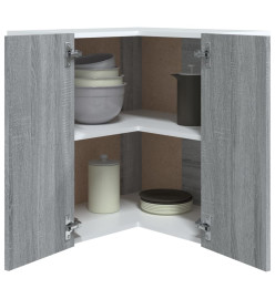 Armoire d'angle suspendue Sonoma gris 57x57x60 cm