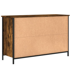 Meuble TV chêne fumé 100x35x65 cm bois d'ingénierie