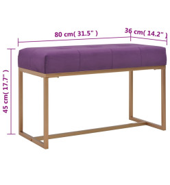 Banc 80 cm Violet Velours