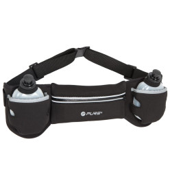 Pure2Improve Ceinture de course avec 2 bouteilles Noir et gris