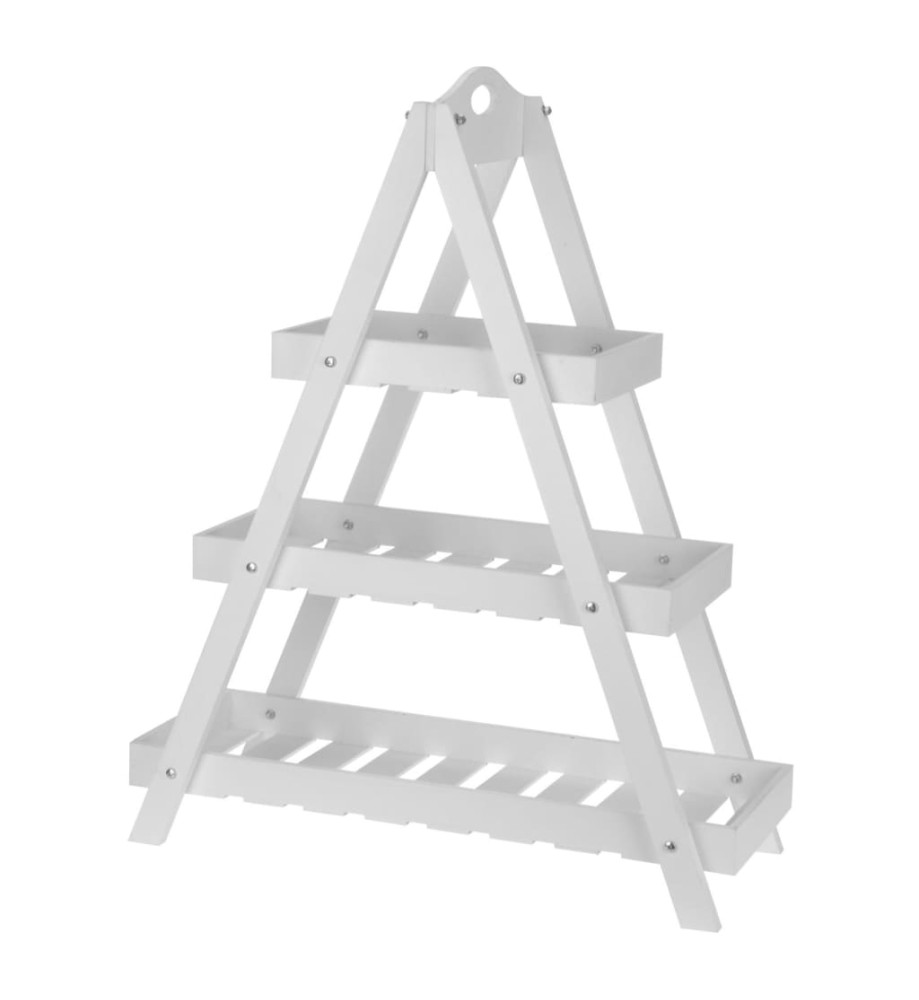 ProGarden Support triangulaire 3 niveaux MDF blanc