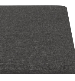 Panneaux muraux 12 pcs Gris foncé 90x30 cm Tissu 3,24 m²