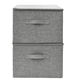 Boîtes de rangement 2 pcs Tissu 43x34x23 cm Gris