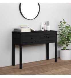 Table console Noir 100x35x75 cm Bois massif de pin