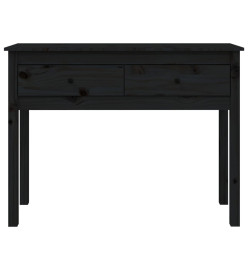 Table console Noir 100x35x75 cm Bois massif de pin