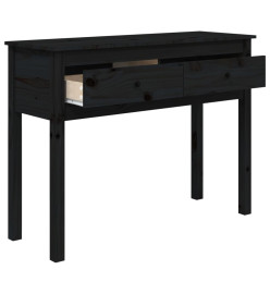 Table console Noir 100x35x75 cm Bois massif de pin