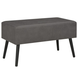 Banc avec tiroirs 80 cm Gris Similicuir