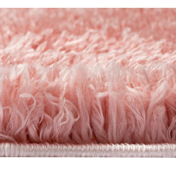 Tapis shaggy à poils hauts Rose 160x230 cm 50 mm