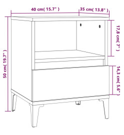 Tables de chevet 2 pcs Blanc 40x35x50 cm