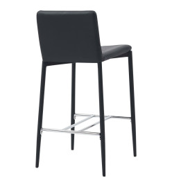 Tabourets de bar lot de 2 noir similicuir