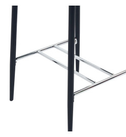 Tabourets de bar lot de 2 noir similicuir