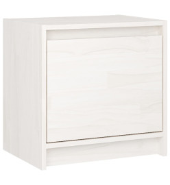 Table de chevet Blanc 40x30,5x40 cm Bois de pin massif