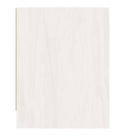 Table de chevet Blanc 40x30,5x40 cm Bois de pin massif