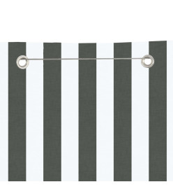 Écran de balcon Anthracite et blanc 140x240 cm Tissu Oxford