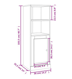 Buffet haut gris béton 36x35,5x103,5 cm bois d'ingénierie