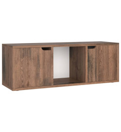 Meuble TV Chêne fumé 88,5x27,5x30,5 cm Aggloméré