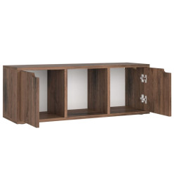 Meuble TV Chêne fumé 88,5x27,5x30,5 cm Aggloméré